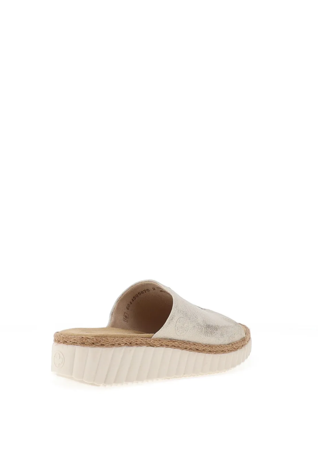 Rieker Womens Shimmer Mules, Beige