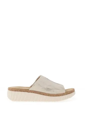 Rieker Womens Shimmer Mules, Beige