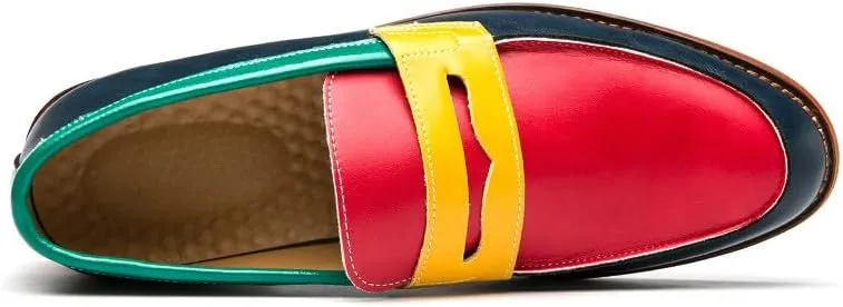 Santimon Men's Dress Penny Loafers Comfort Business Casual Slip-on Loafer Shoe Multicolor for Office Daily Walking Driving Shoes