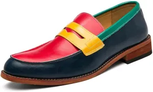 Santimon Men's Dress Penny Loafers Comfort Business Casual Slip-on Loafer Shoe Multicolor for Office Daily Walking Driving Shoes