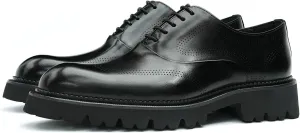 Santimon Men's Oxfords Formal Dress Derby Fashion Prom Wingtip Brogue Genuine Leather Shoes Wedding Tuxedo Business Causal Shoes for Men
