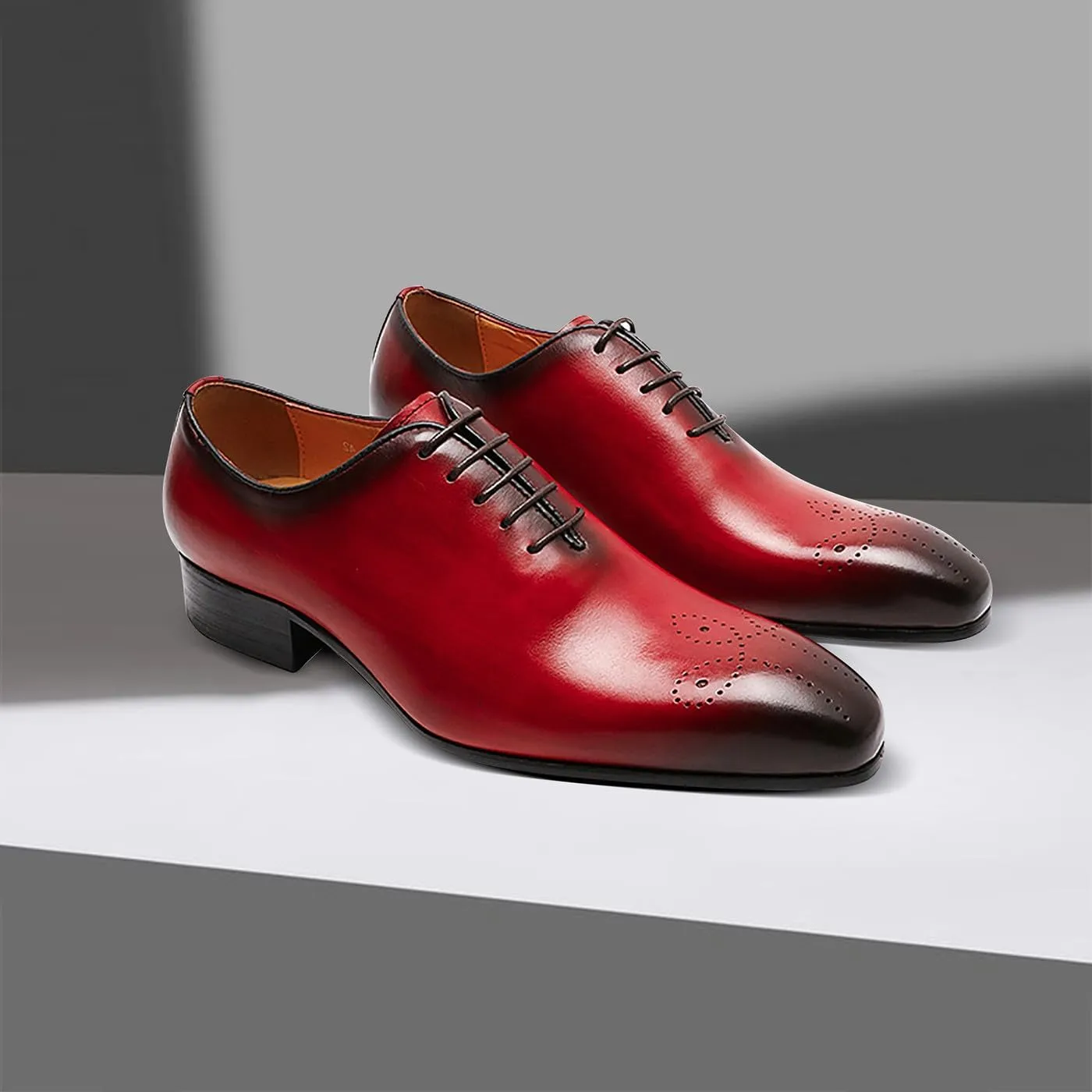 Santimon Mens Oxfords Formal Dress Genuine Leather Handmade Derby Casual Brogues Oxfords Tuxedo Fashion Walking Shoes for Men