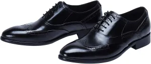 Santimon Men's Oxfords Formal Dress Leather Classic Wingtip Brogues Derby Business Prom Wedding Fashion Casual Comfort Walking Shoes for Men