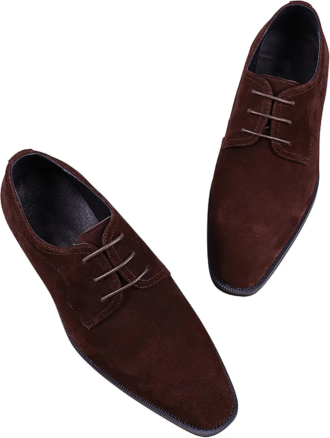 Santimon Men's Oxfords Formal Dress Shoes Suede Leather Wingtips Derby Business Casual Fashion Walking Shoes for Men
