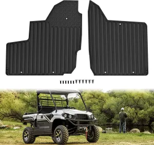 SAUTVS TPE Front Floor Mats for Kawasaki Mule PRO-MX, Front Row Floor Liners All Weather Protection Slush Mats for Kawasaki Mule PRO-MX EPS 2019-2025 Accessories (2PCS, Replace #99994-1187)