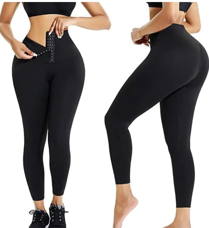SculptFit High-Waist Compression Leggings - Black