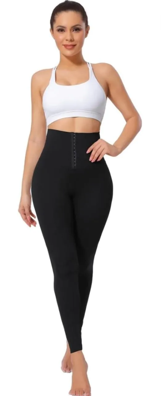 SculptFit High-Waist Compression Leggings - Black