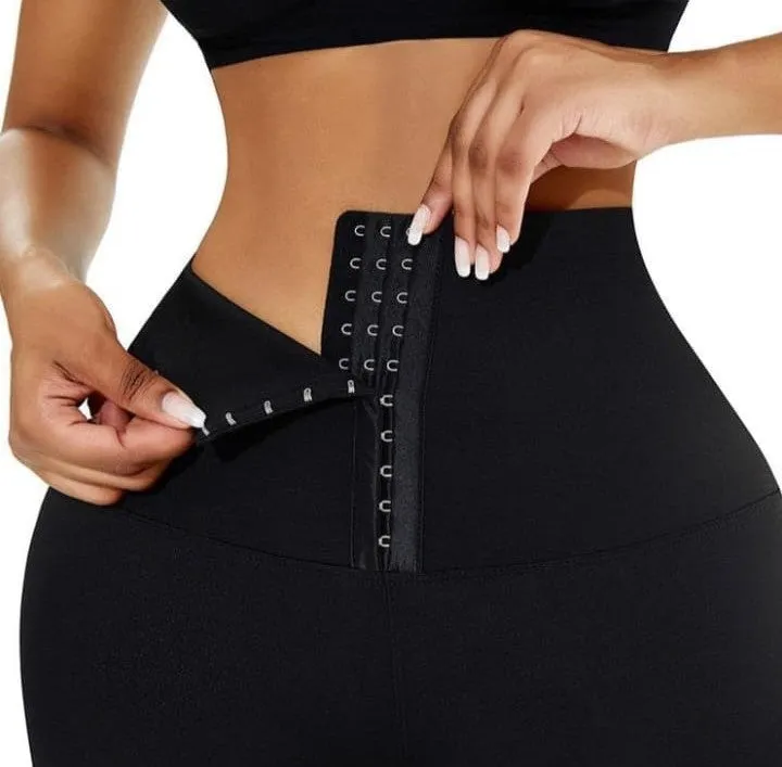 SculptFit High-Waist Compression Leggings - Black