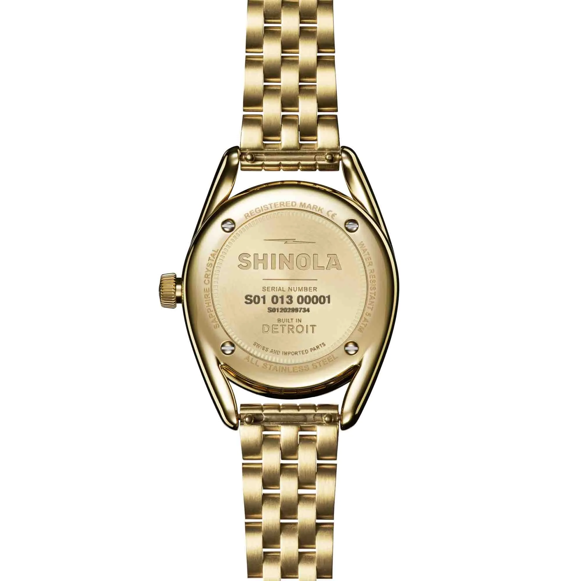 Shinola The Derby 30mm Petoskey Stone SS