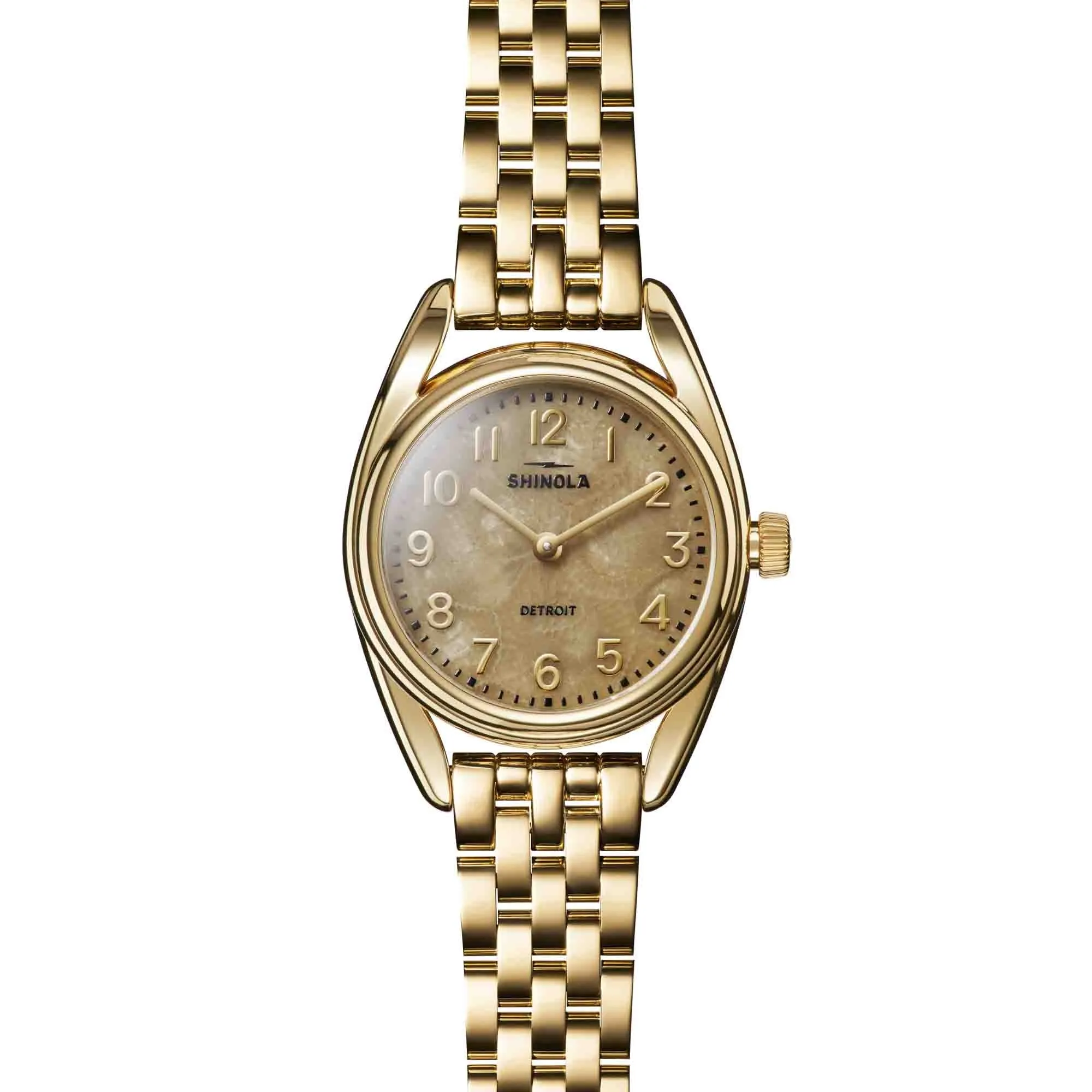 Shinola The Derby 30mm Petoskey Stone SS