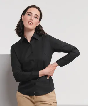 shirt sleeve long easycare Budget-conscious Oxford Supportive policies Women's