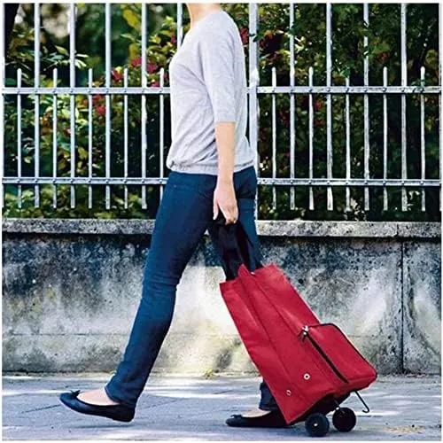 Shopping Cart Folding Shopping Bag Shopping Cart On Wheels Bag Small Pull Cart Buy Vegetables Bag Shopping Organizer Tug Package Grocery Cart (Color : 09)
