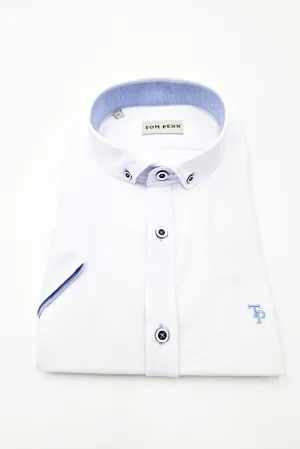 Short Sleeve Oxford White Shirt