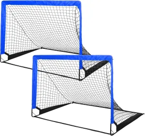 Simple Deluxe 4‘x3’ Portable Soccer Goal, Pop Up Folding Soccer Net Comes with 2 Oxford Cloth Bags and 8 Stakes, Great for Training for Backyard