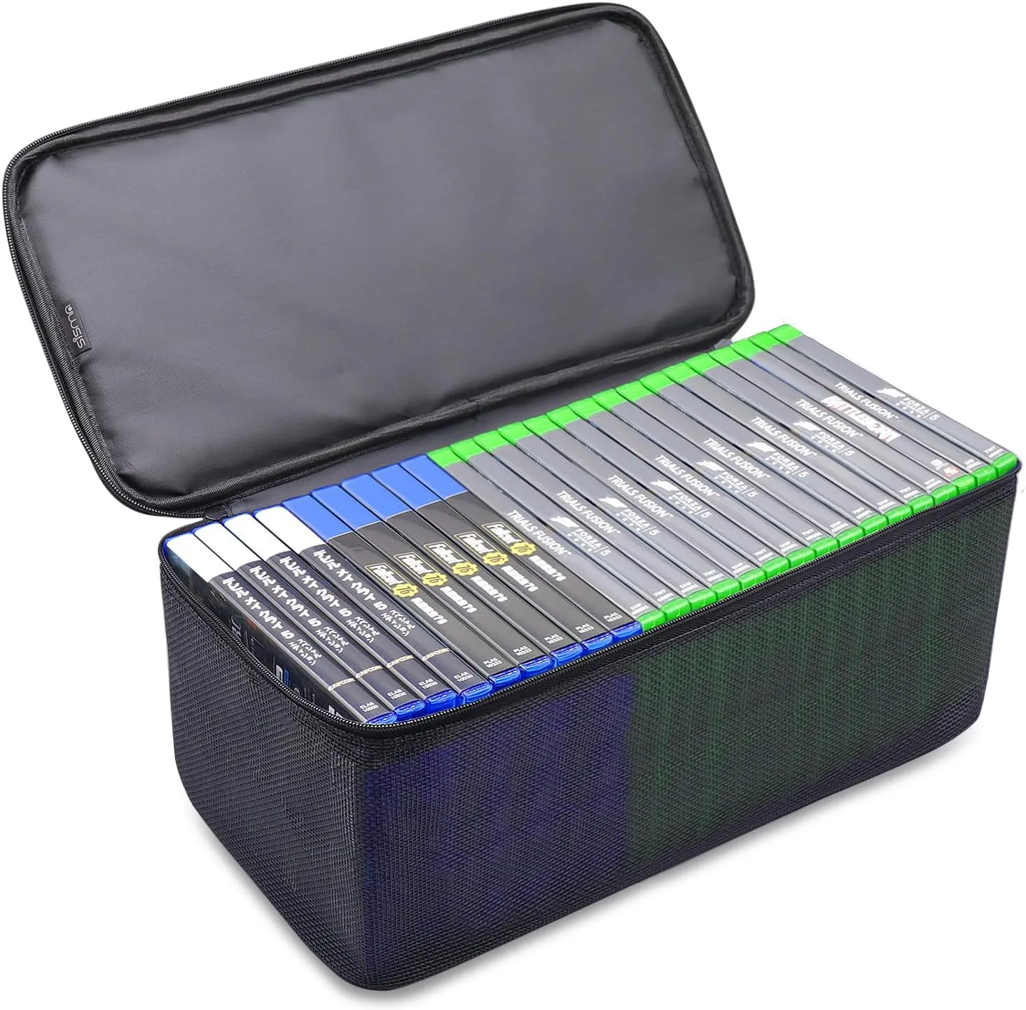 sisma Video Games Storage Case Compatible with Xbox PS5 PS4, Game Discs Holder Organizer Home Safekeeping