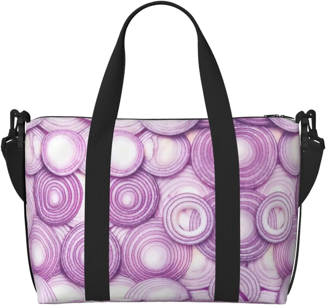 Sliced onion Personal Item Travel Bags for Women - Durable Travel Duffel Bags, Gym Bags for Overnight Trips