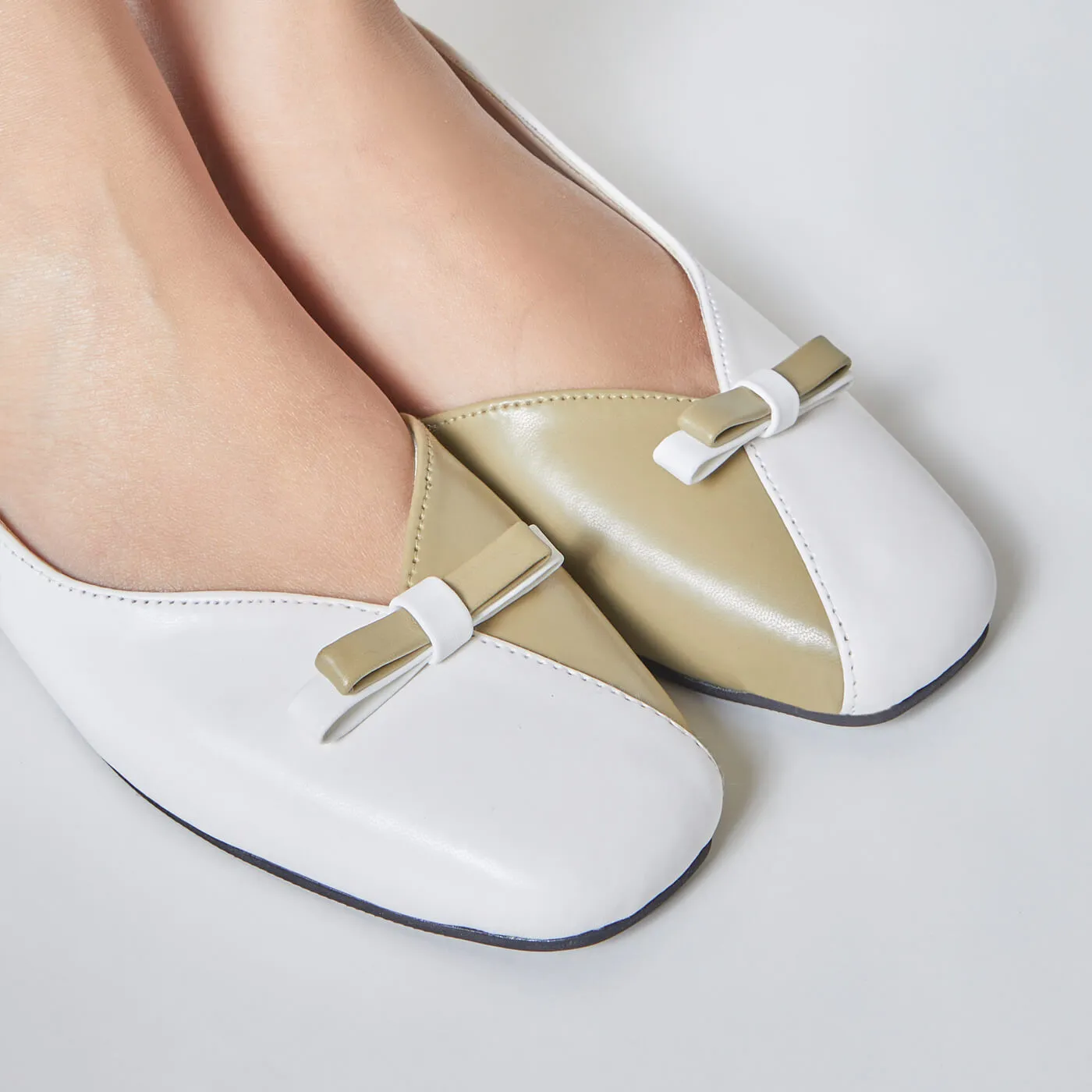 Squared Toe Mule - Green