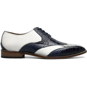 Stacy Adams Tristano Modified Bike Toe Oxford in Blue