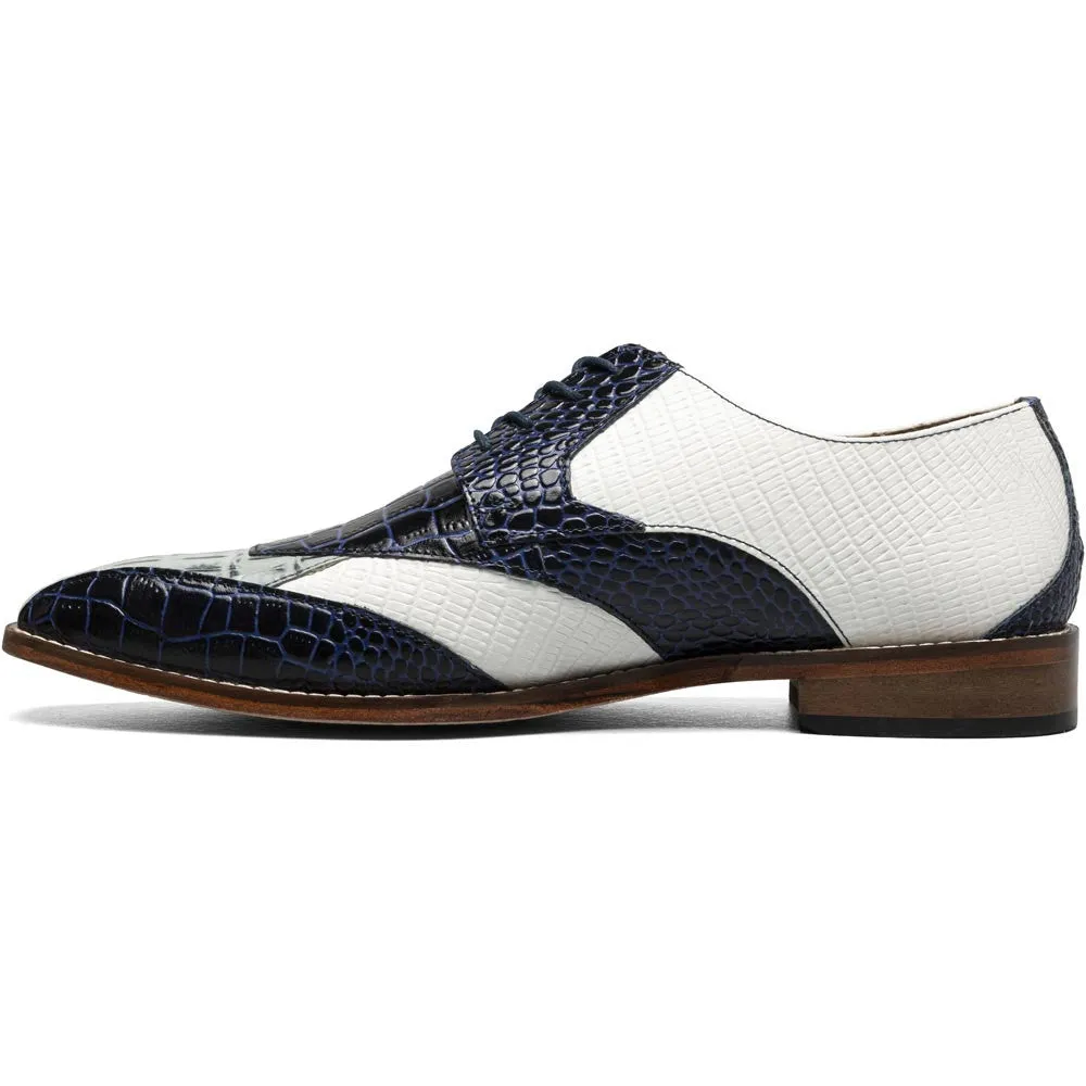 Stacy Adams Tristano Modified Bike Toe Oxford in Blue