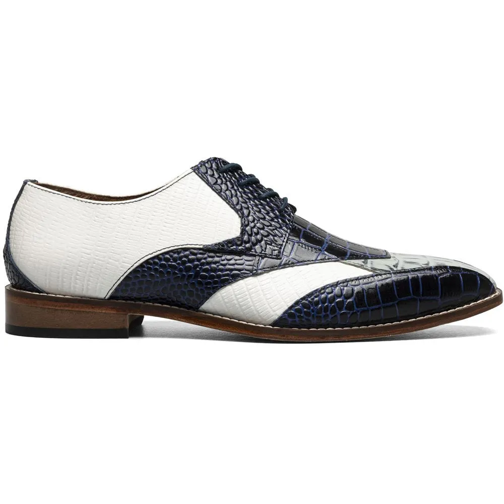 Stacy Adams Tristano Modified Bike Toe Oxford in Blue