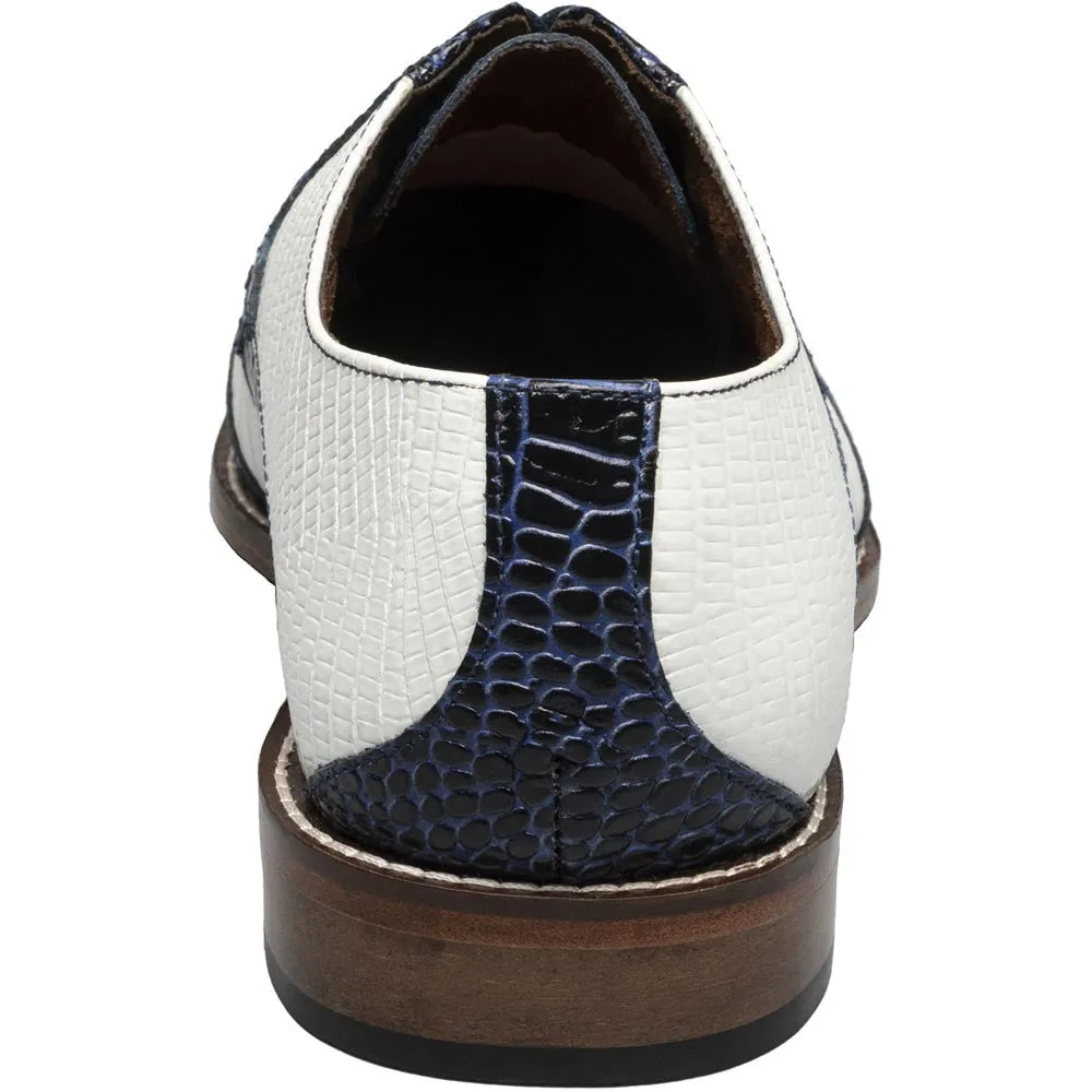 Stacy Adams Tristano Modified Bike Toe Oxford in Blue