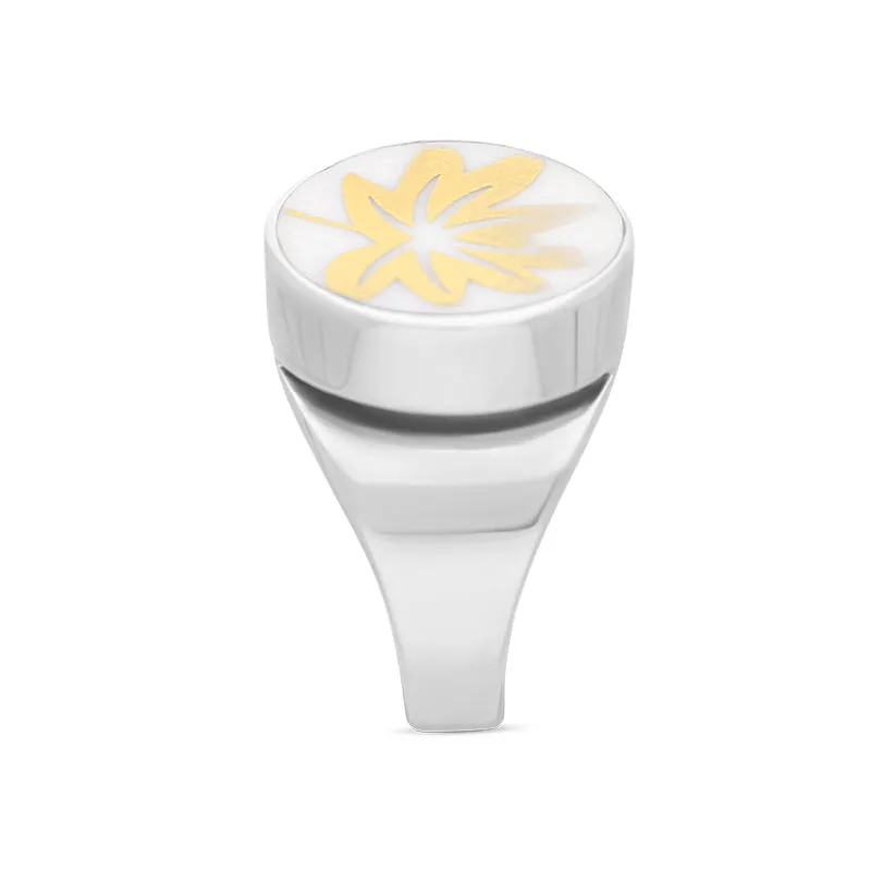 Sterling Silver Royal Crown Derby Arboretum White Round Ring D