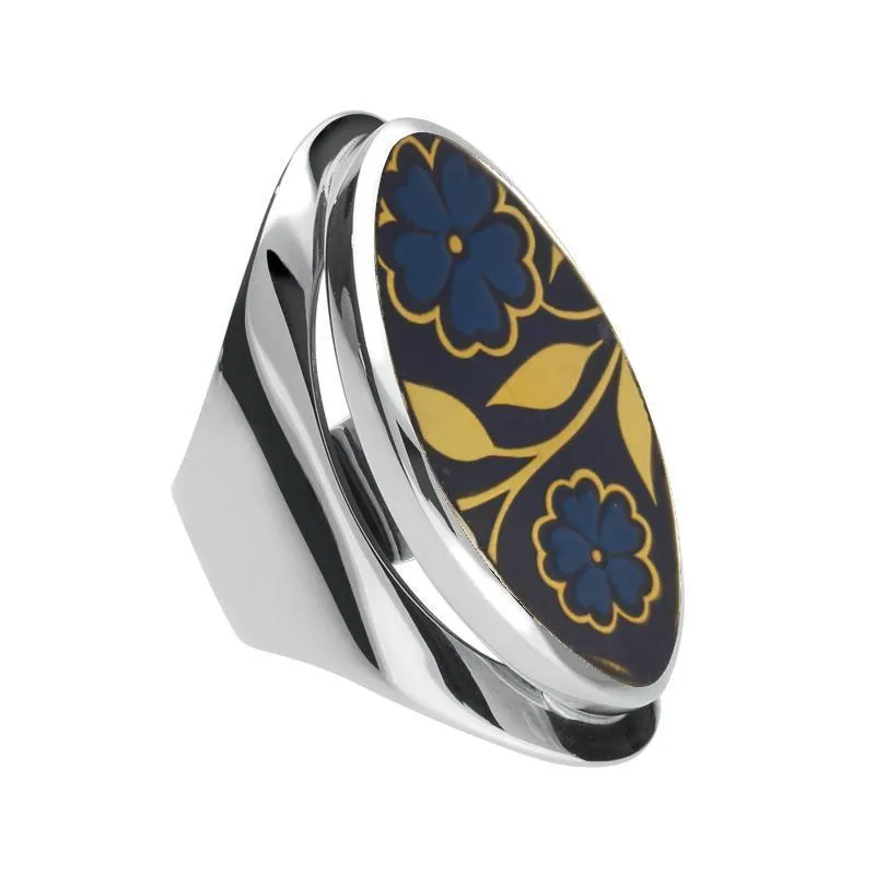 Sterling Silver Royal Crown Derby Sudbury Marquise Ring d