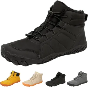 StoneLiquid Hike Barefoot Footwear Shoes Womens Men, Winter Thickened Non-Slip Snow Boots with Wide Toe Box
