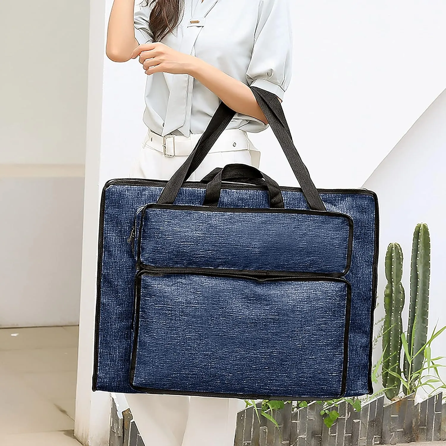 Students Water-Resistant Artist Portfolio Tote for Art Supplies Storage - 8K Drawing Board Carry Shoulder Bag, Sketch Pad Board Case - Durable Portfolio