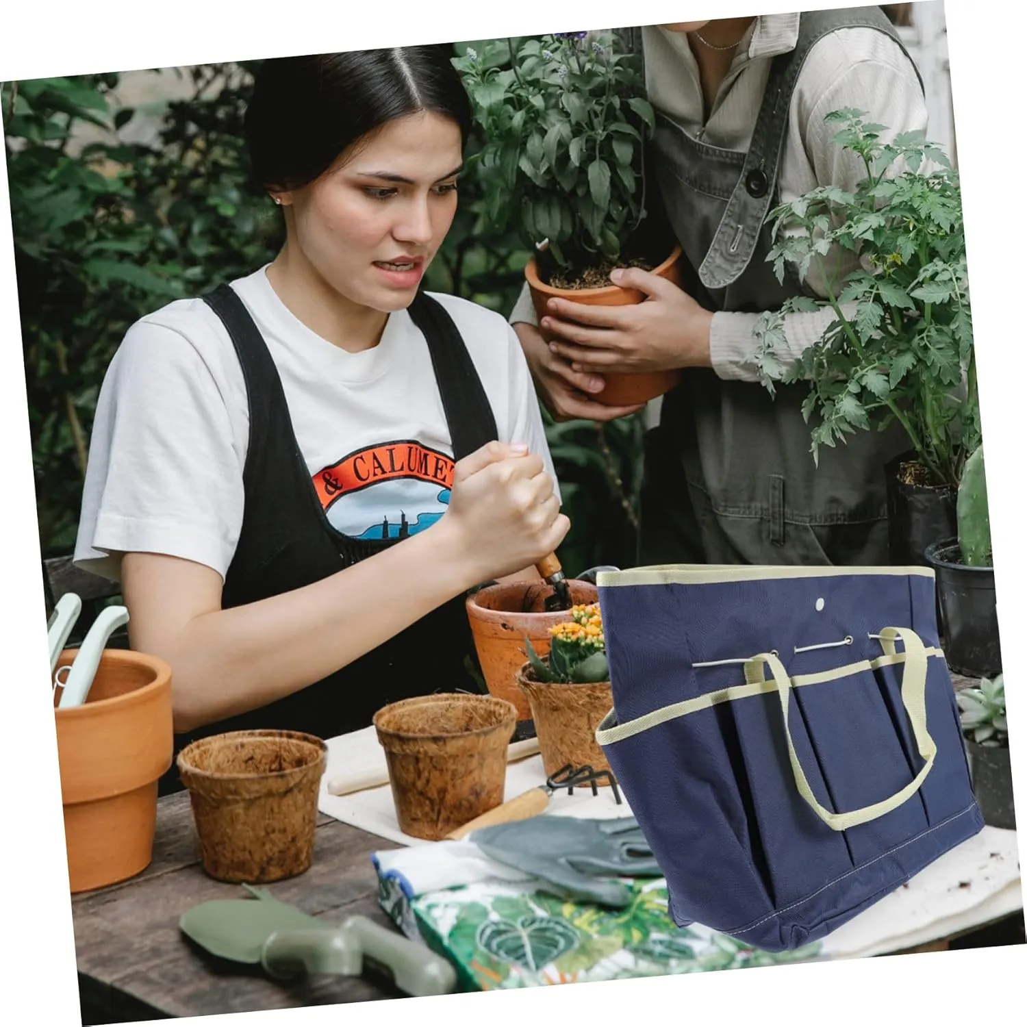 Sturdy Oxford Cloth Garden Tool Bag Tote Bag for Garden Tools Heavy Duty
