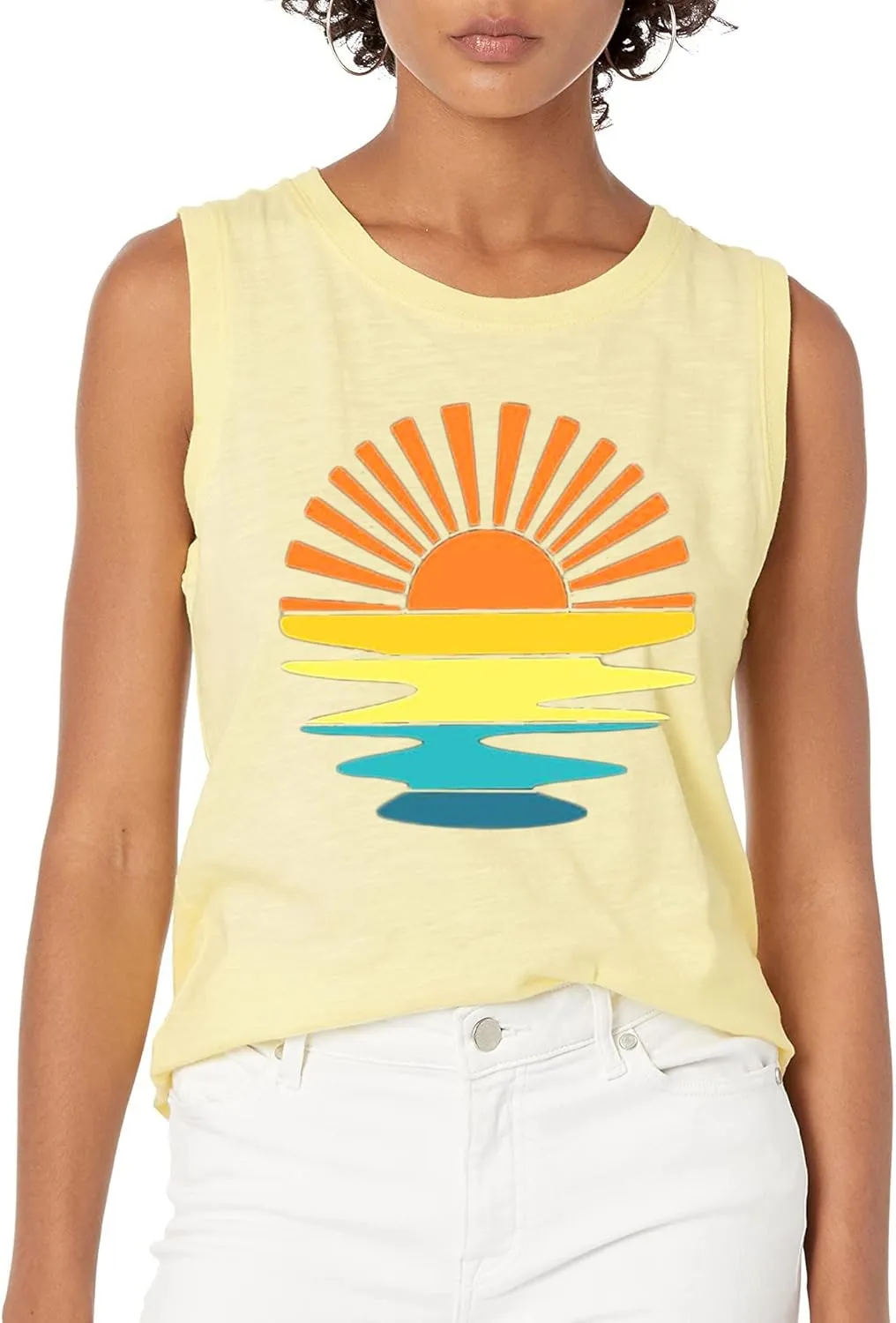 Sunrise Sunset Sunshine T Shirt for Women Outdoor Workout Hawaii Beach Sea Nature Adventure Tee Top