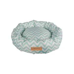 TASMANIA Round Cushion Blue & White