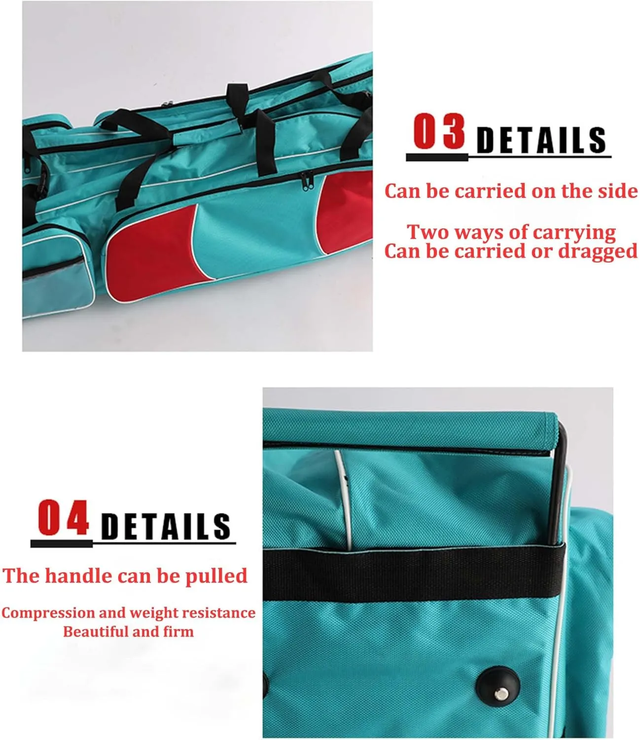 TBQATNTS Fencing Suit Trolley Sword Bag, Fencing Sword Bag for Epee Saber and Foil, Fencing Sword Bag with Wheels, 1680D Oxford Cloth - Waterproof and Durable, Fencing Sword Suit and Mask Storage Bag,