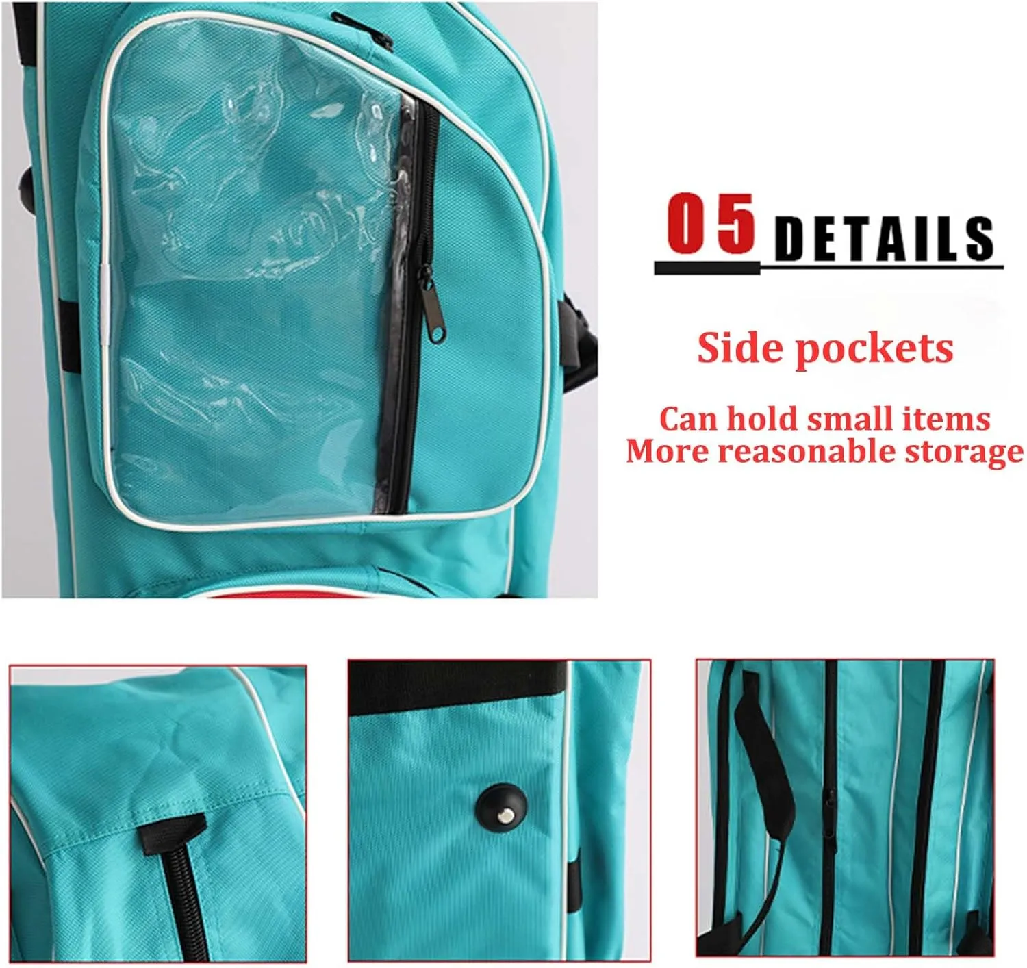 TBQATNTS Fencing Suit Trolley Sword Bag, Fencing Sword Bag for Epee Saber and Foil, Fencing Sword Bag with Wheels, 1680D Oxford Cloth - Waterproof and Durable, Fencing Sword Suit and Mask Storage Bag,