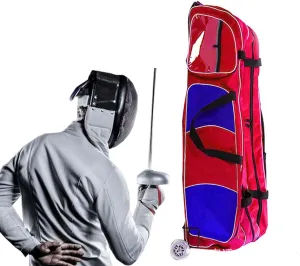 TBQATNTS Fencing Suit Trolley Sword Bag, Fencing Sword Bag for Epee Saber and Foil, Fencing Sword Bag with Wheels, 1680D Oxford Cloth - Waterproof and Durable, Fencing Sword Suit and Mask Storage Bag,