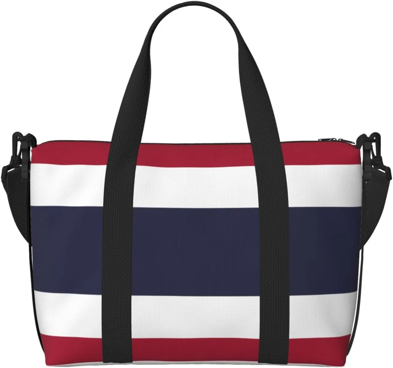 Thailand Flag Hand-held travel bag, messenger casual handbag, suitable for work, travel, fitness, tourism, women's zipper storage bag,