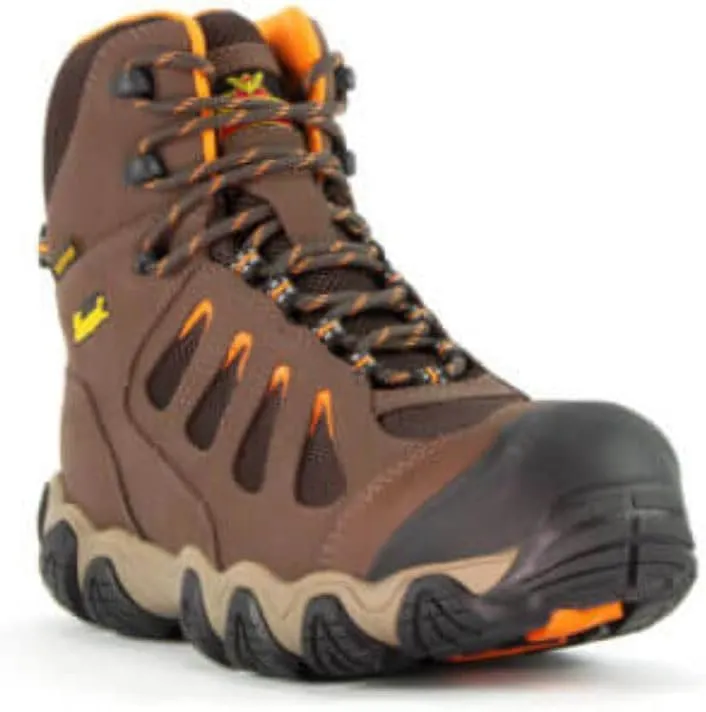 Thorogood Crosstrex 6” Waterproof Safety Toe Hiking Boots for Men - Breathable Premium Leather and Mesh with Comfort Insole and Athletic Traction Outsole; ASTM Rated
