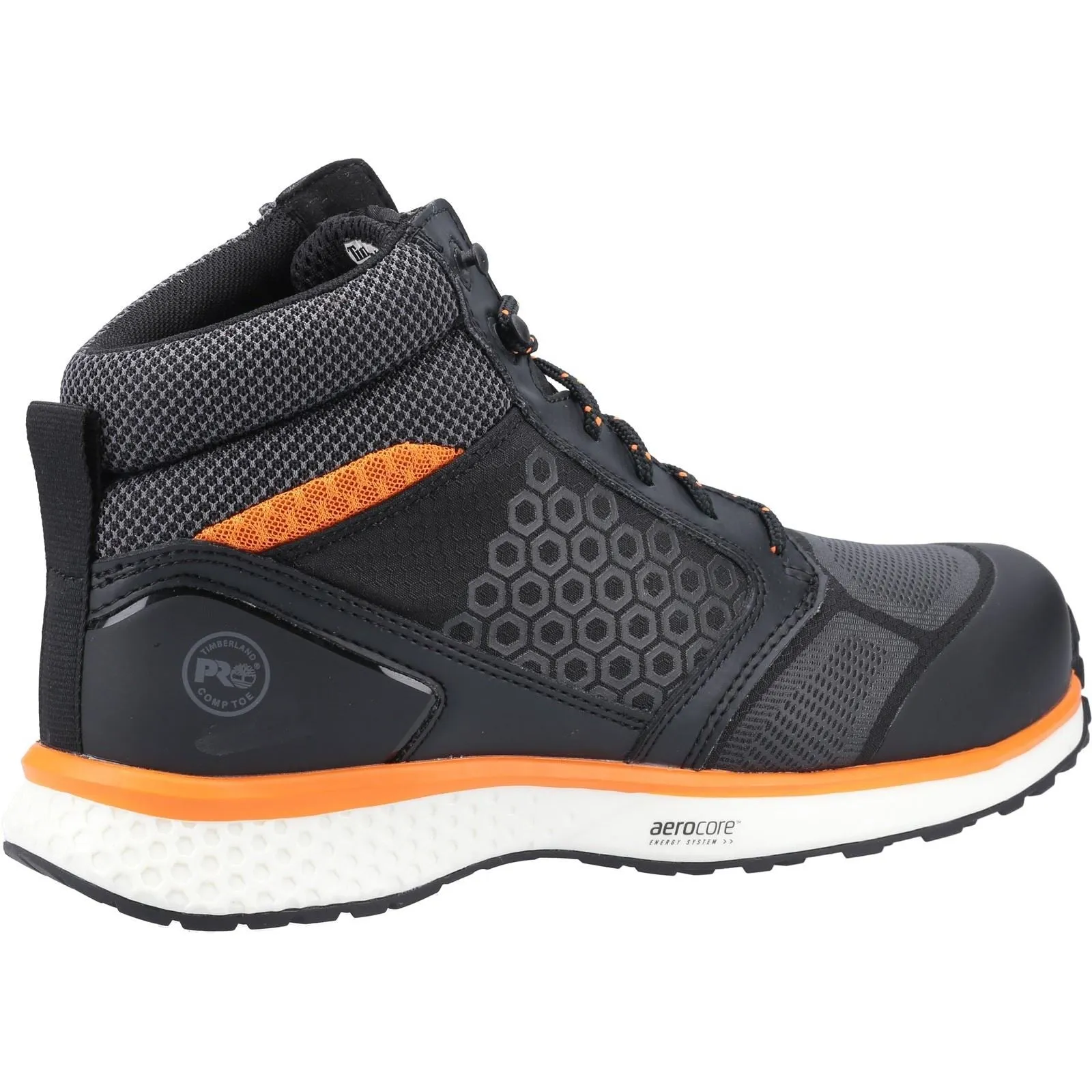 Timberland Pro Men's Reaxion Mid Composite Safety Boot in Black/Orange