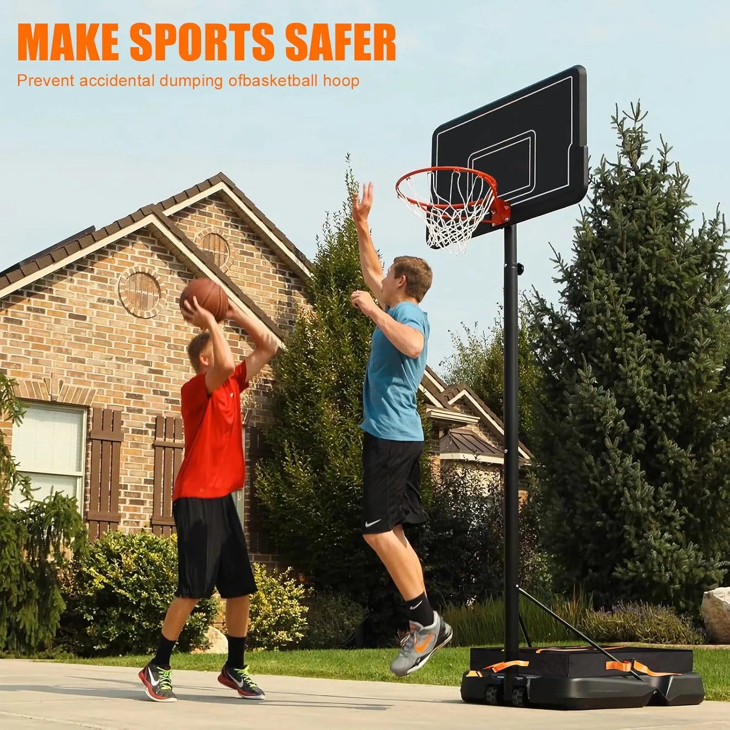 TOBWOLF Basketball Hoop Sandbag, Heavy Duty Basketball Hoop Weight for Base, Oxford Fabric Waterproof & Weather Resistant, Durable Basketball Hoop Weight for Base Indoor & Outdoor