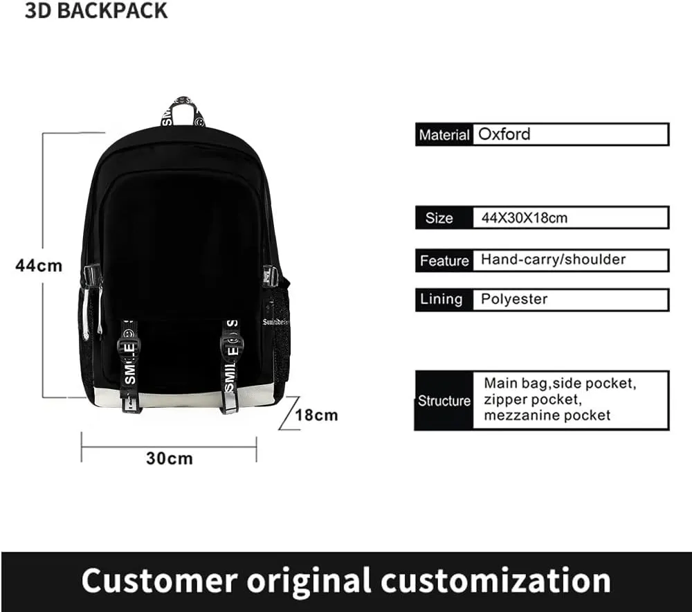 Total Drama Backpack Oxford Cloth Travel Bag High Capacity Unisex TV Series Fashion Laptop Bag (KA08006,One size)