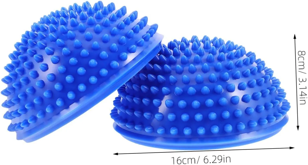 Toyvian Sensory Touch Balance Training Balls Half Spike Exercise Domes for Adults for Yoga Gymnastics Playground