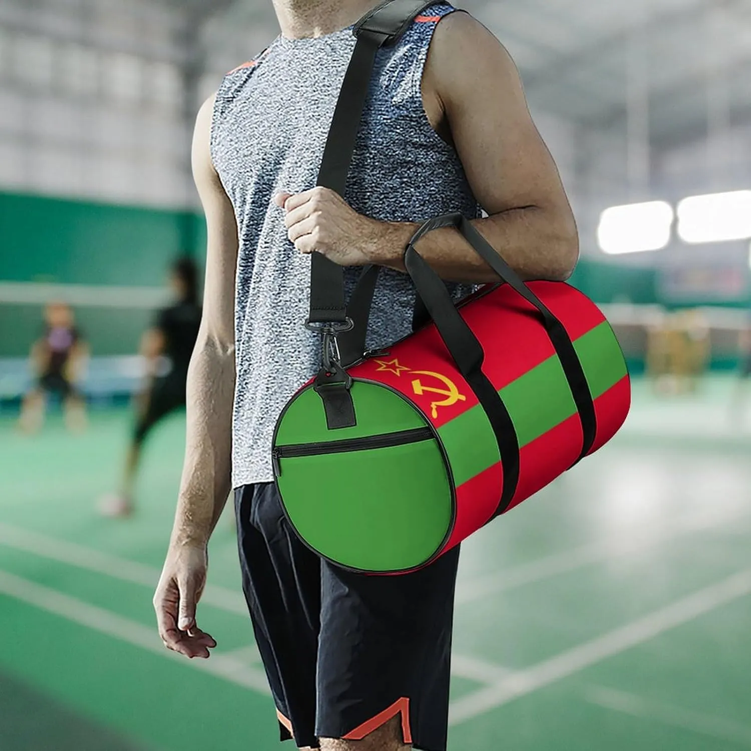 Transnistria Flag Sports Duffel Bag for Men Women Gym Bag with Wet Pocket Weekender