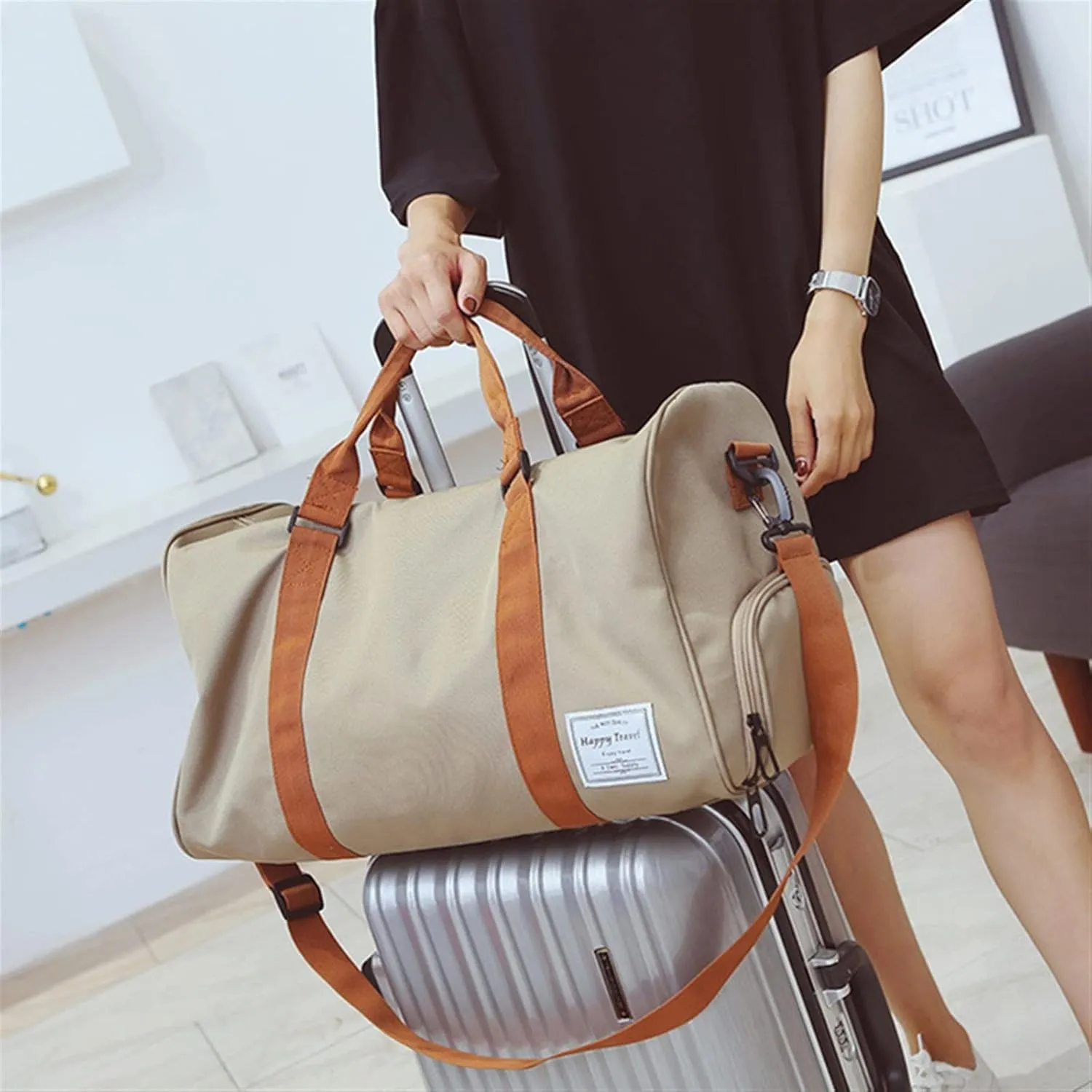 Travel Duffel Bags Travel Bag Large Capacity Men Hand Luggage Travel Duffle Bags Weekend Bags Women Multifunctional Travel Bags(Blue)