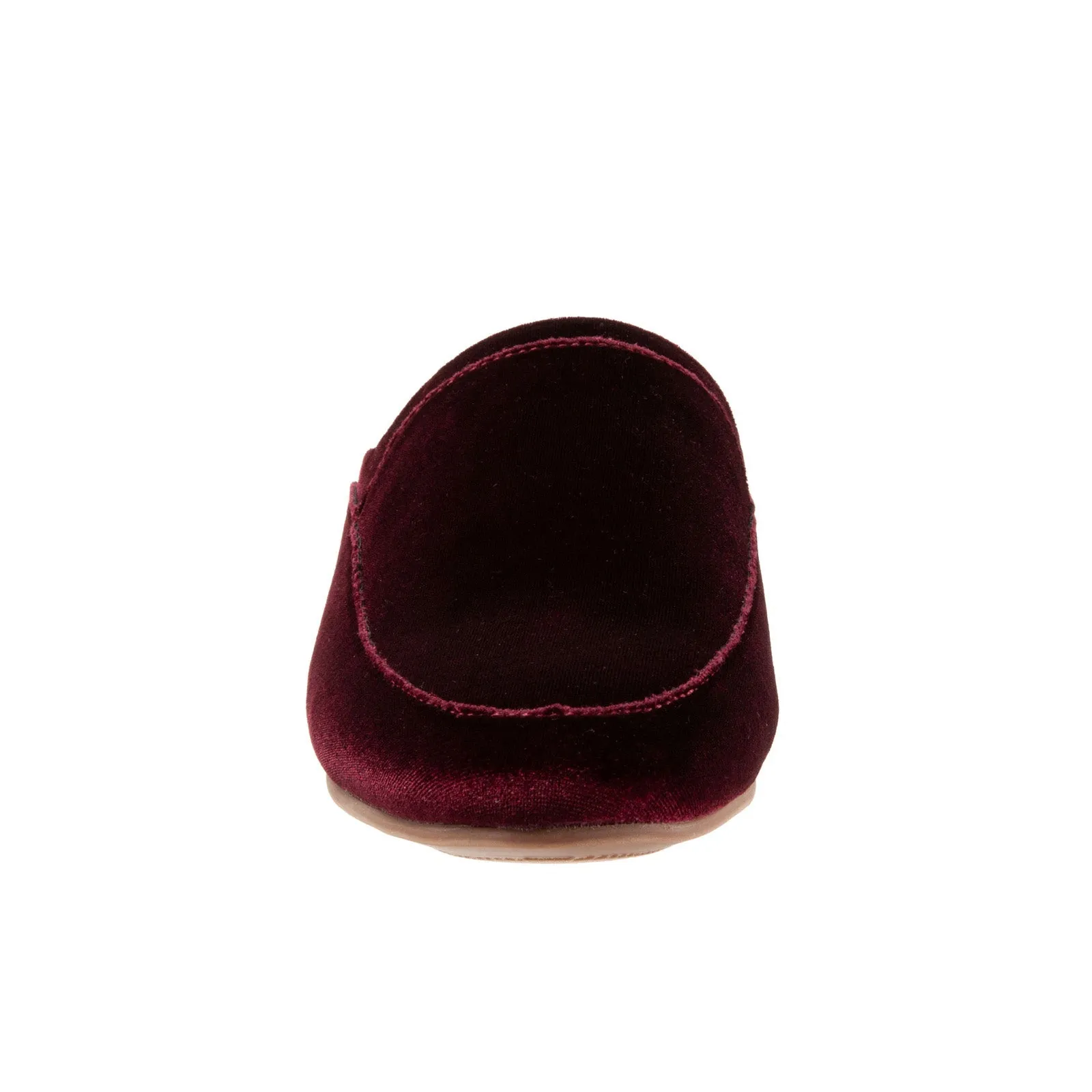 Trotters Ginette T2159-628 Womens Burgundy Narrow Suede Mule Sandals Shoes