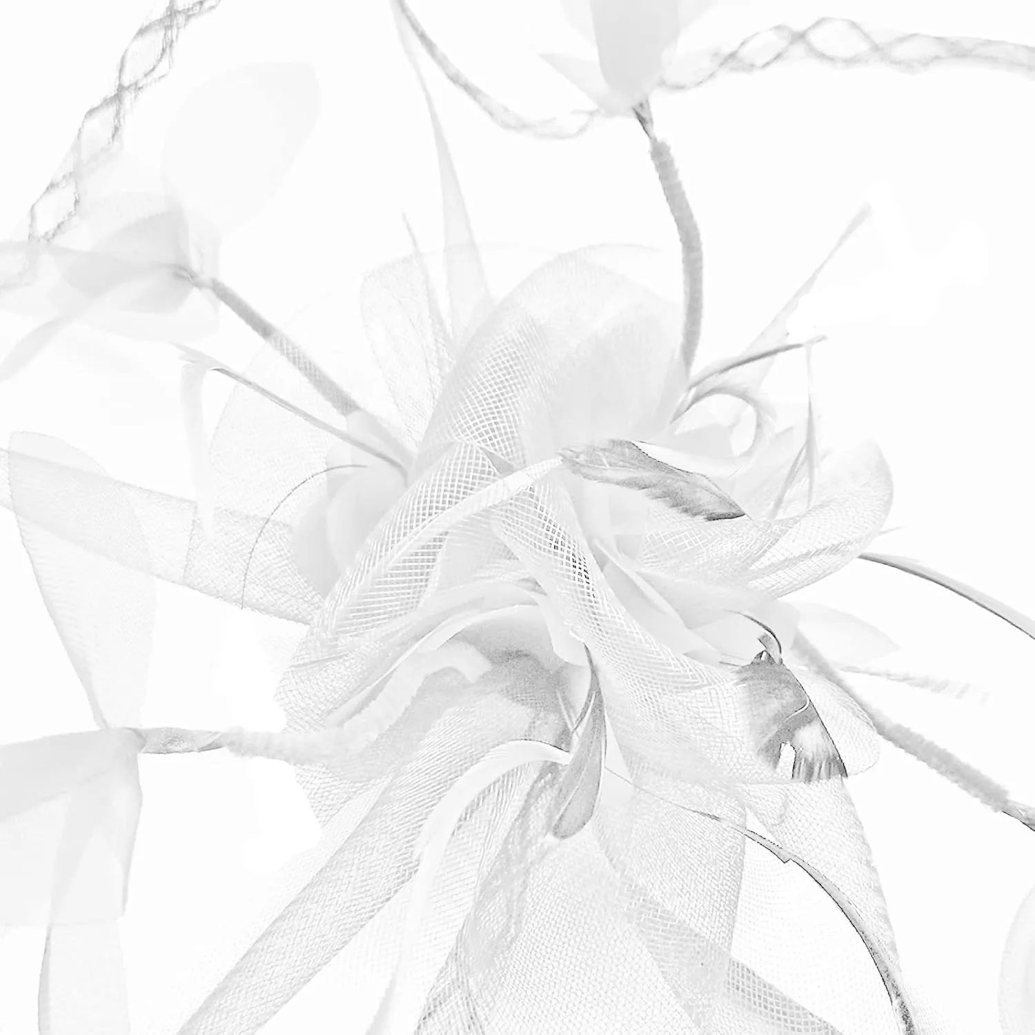 TS Fascinators Hat Mesh Floral Feather Fascinator Headband for Wedding Cocktail Tea Party or Special Occasion