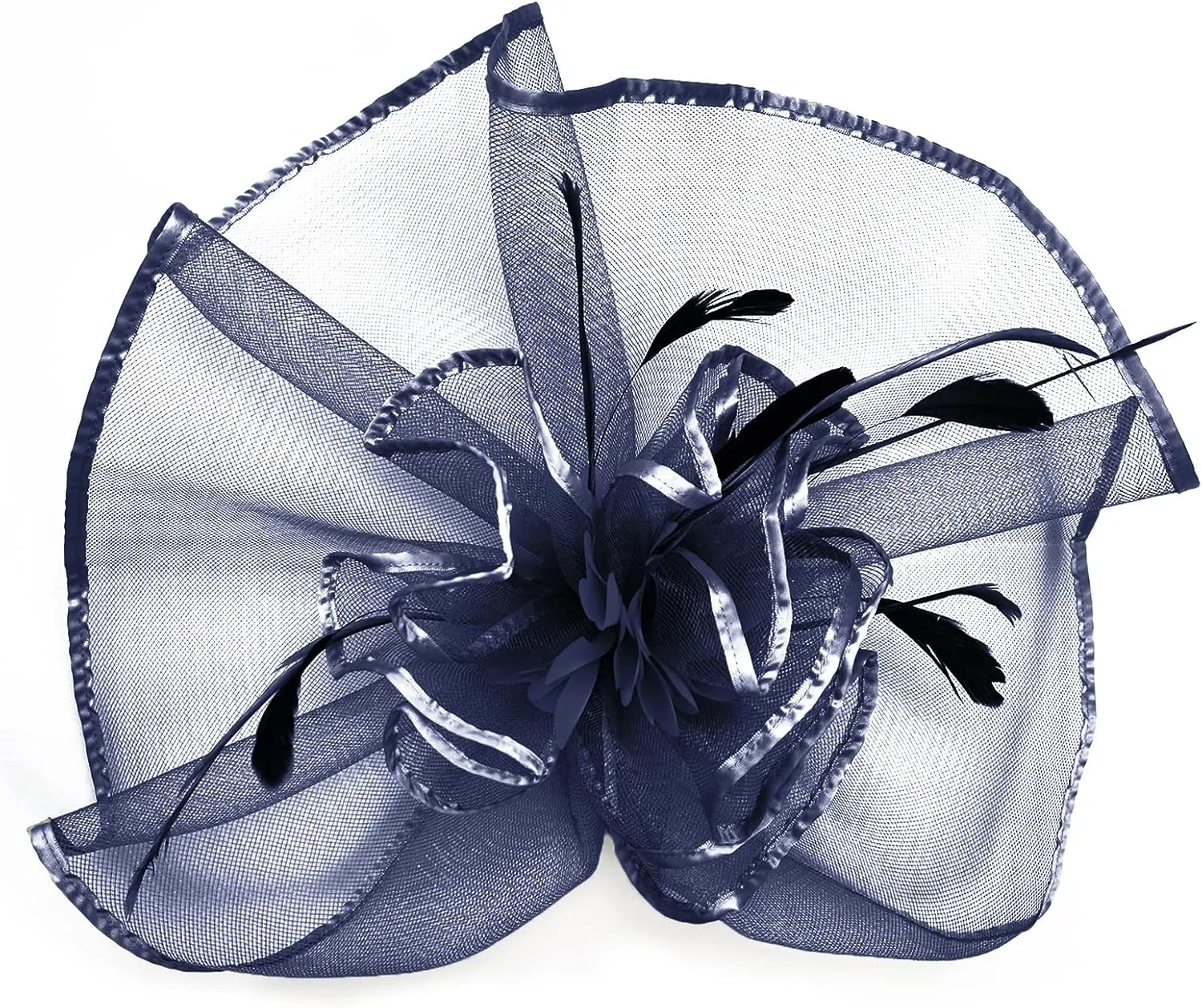 TS Fascinators Hat with Mesh Feather Hair Clip Tea Party for Wedding Cocktail Party Halloween Special Occasion
