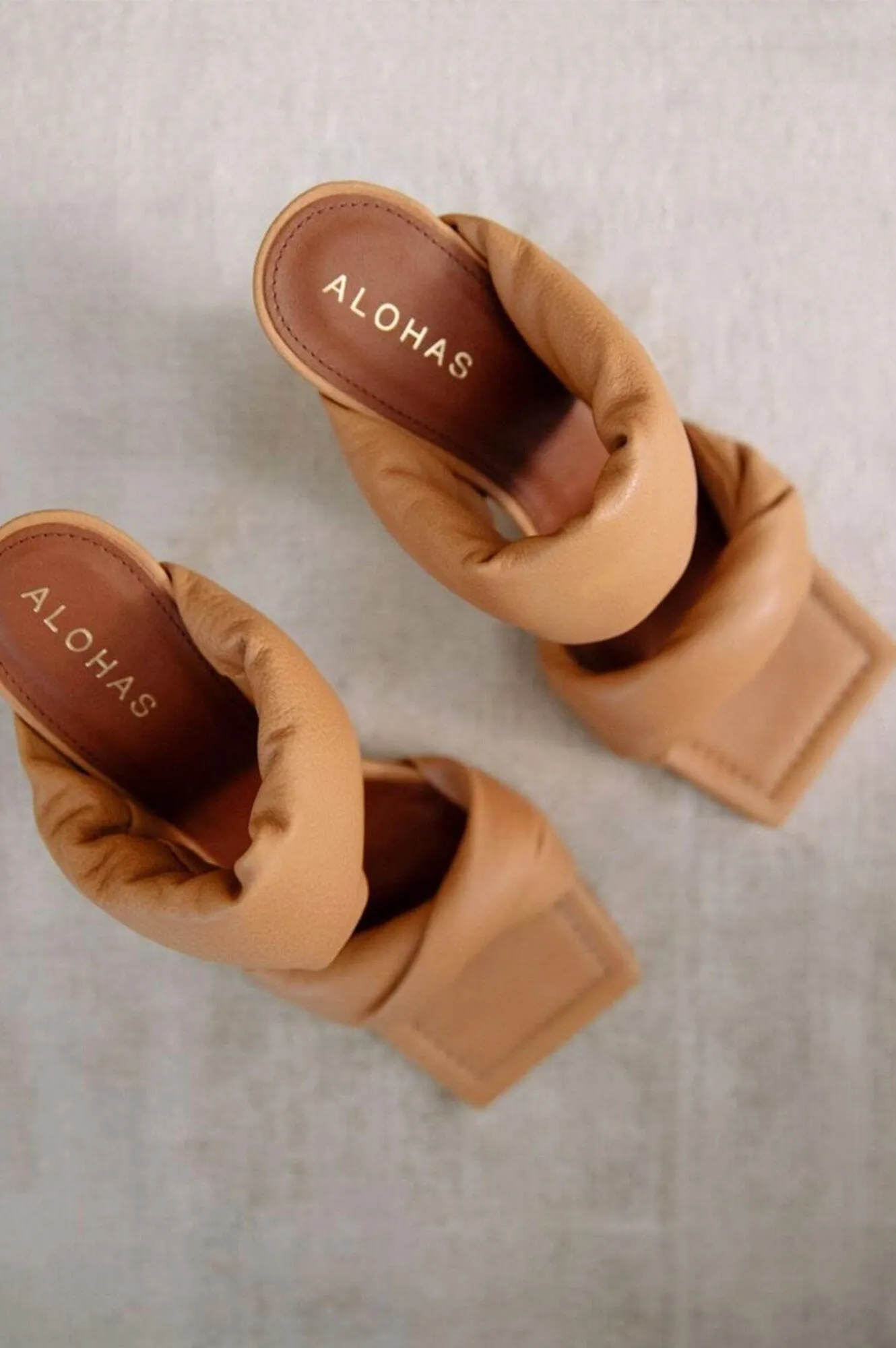 Twist Strap Sandals | Camel