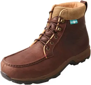 Twisted X Men Hiking Boot - Work Hiker Boots Crafted with Full-Grain Leather Upper, Three-Quarter Length Composite Insole, Compression EVA Midsole, and Rubber Outsole