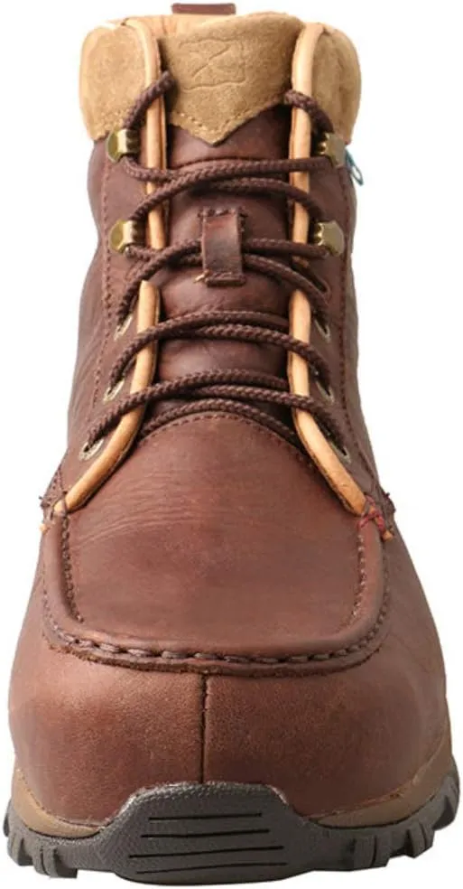 Twisted X Men Hiking Boot - Work Hiker Boots Crafted with Full-Grain Leather Upper, Three-Quarter Length Composite Insole, Compression EVA Midsole, and Rubber Outsole