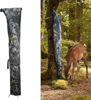 Upgraded Deer Feeder Bag 100 lb Capacity, Adjustable Camo Gravity Feeder with Extended Strap & Anti-Slip Backing Waterproof, Durable for Hunting and Wildlife Feeding